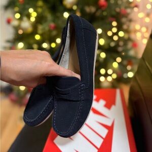 Zara Navy Loafers